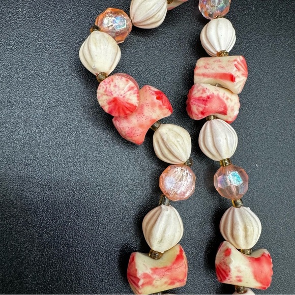 Vintage 1960s Signed Hong Kong Beaded Collar Necklace 29in - Picture 7 of 11